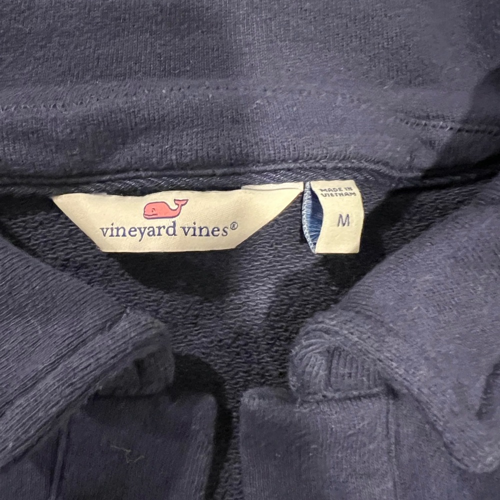 Vineyard Vines polo popover sweatshirt size medium navy - Picture 4 of 5
